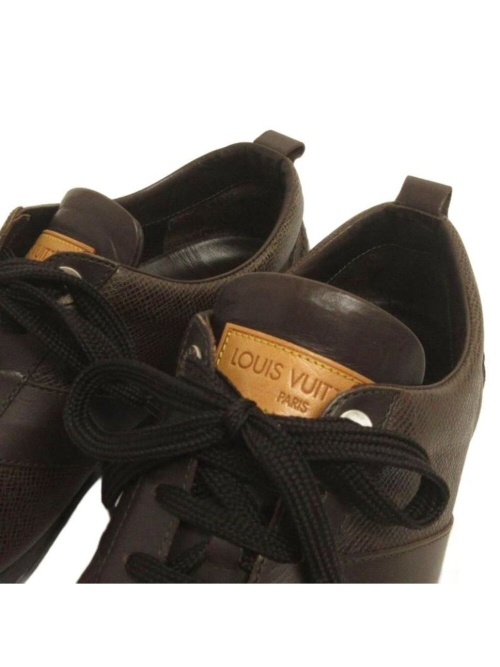 Louis Vuitton Sneakers Shoes Leather GO 6.5 Brown - Picture 4 of 7